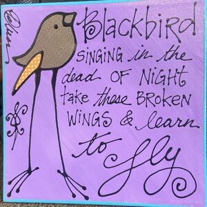 New Orleans Street Artist JeanBird Blackbird Singing In The Dead Of Night Canvas